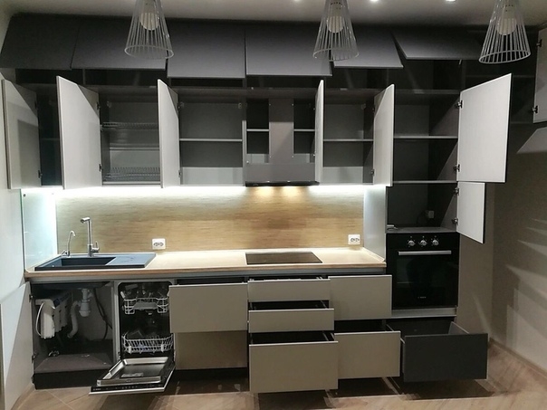 Белый кухонный гарнитур-Кухня МДФ в ПВХ «Модель 99»-фото3