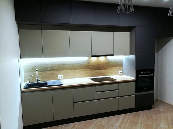 Белый кухонный гарнитур-Кухня МДФ в ПВХ «Модель 99»-фото2