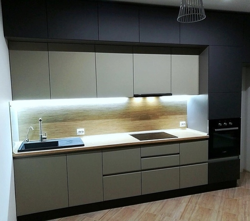 Белый кухонный гарнитур-Кухня МДФ в ПВХ «Модель 99»-фото3
